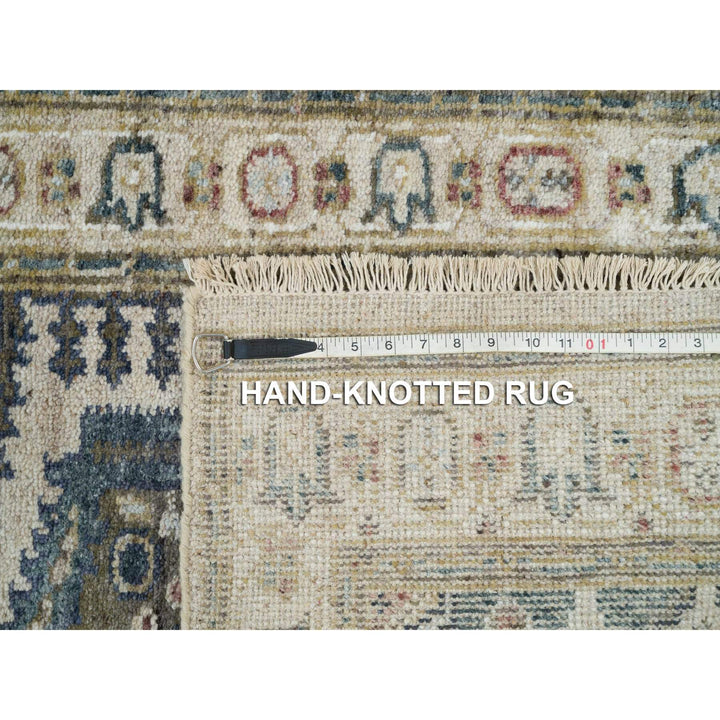 2'6" x 11'8" New Hand Knotted Ivory Wool Runner Oriental Rug - MOA10265893