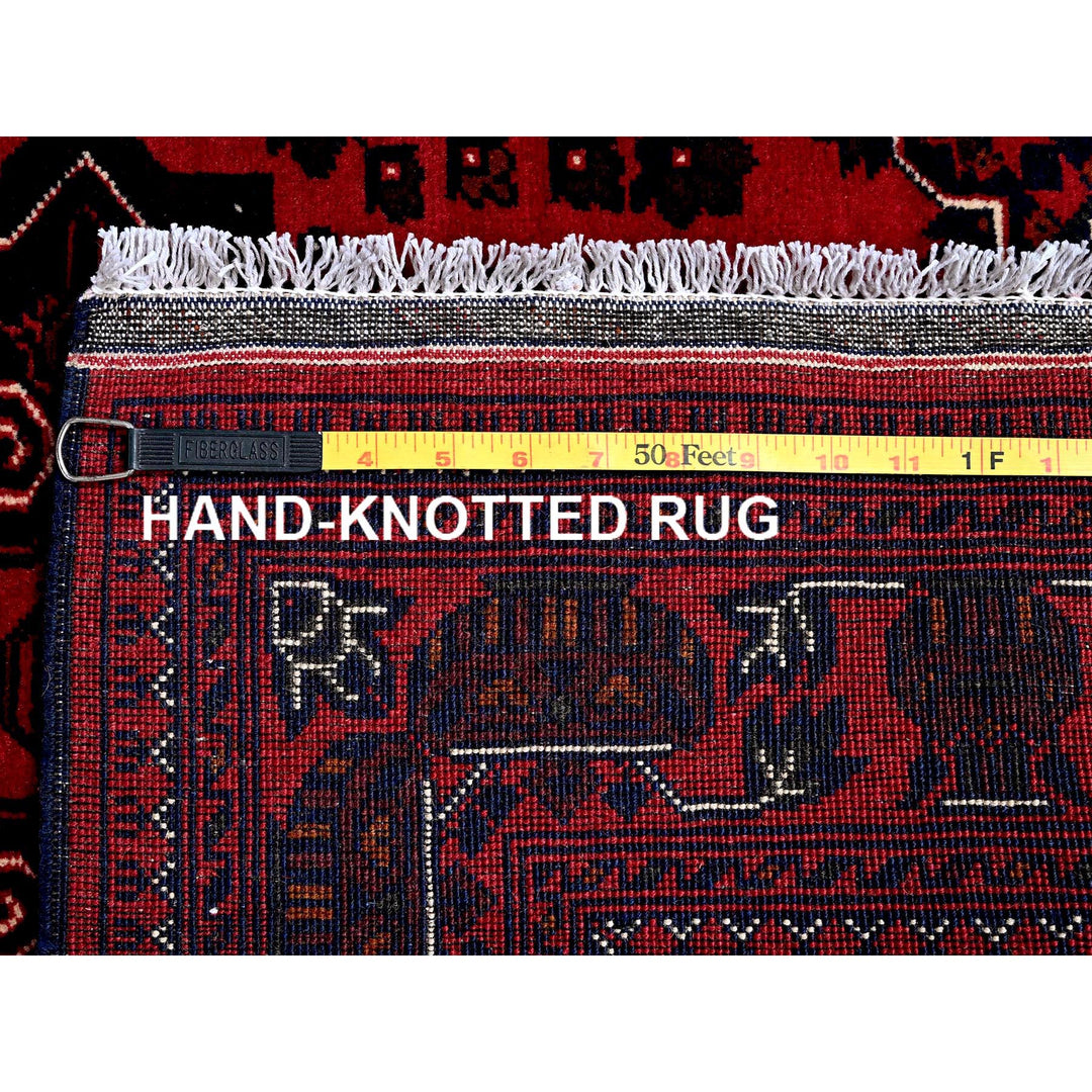 4'11" x 6'3" New Hand Knotted Red Wool Rectangle Oriental Rug - MOA102658