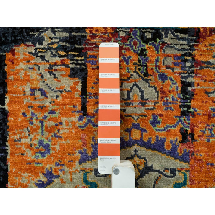 2'2" x 3'1" New Hand Knotted Orange Cotton Rectangle Oriental Rug - MOA10265918