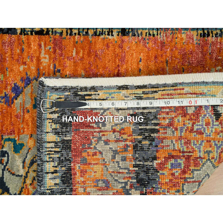 2'2" x 3'1" New Hand Knotted Orange Cotton Rectangle Oriental Rug - MOA10265918