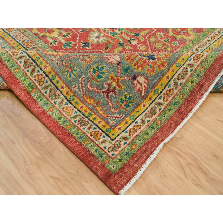 14'0" x 14'0" New Hand Knotted Red Wool Square Oriental Rug - MOA10265928