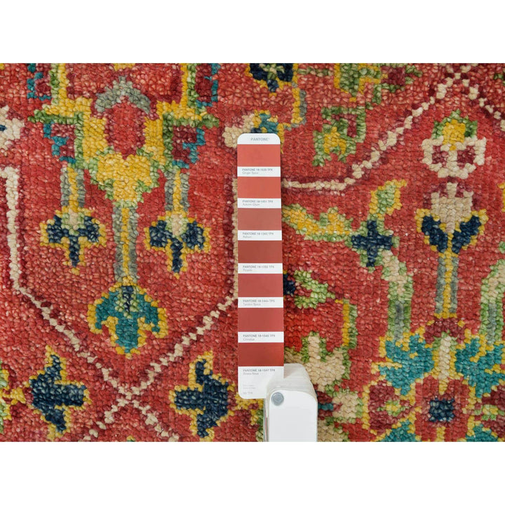 14'0" x 14'0" New Hand Knotted Red Wool Square Oriental Rug - MOA10265928