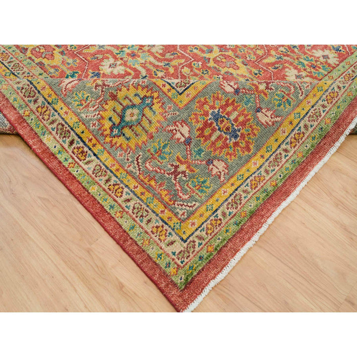 14'0" x 16'5" New Hand Knotted Red Wool Rectangle Oriental Rug - MOA10265930