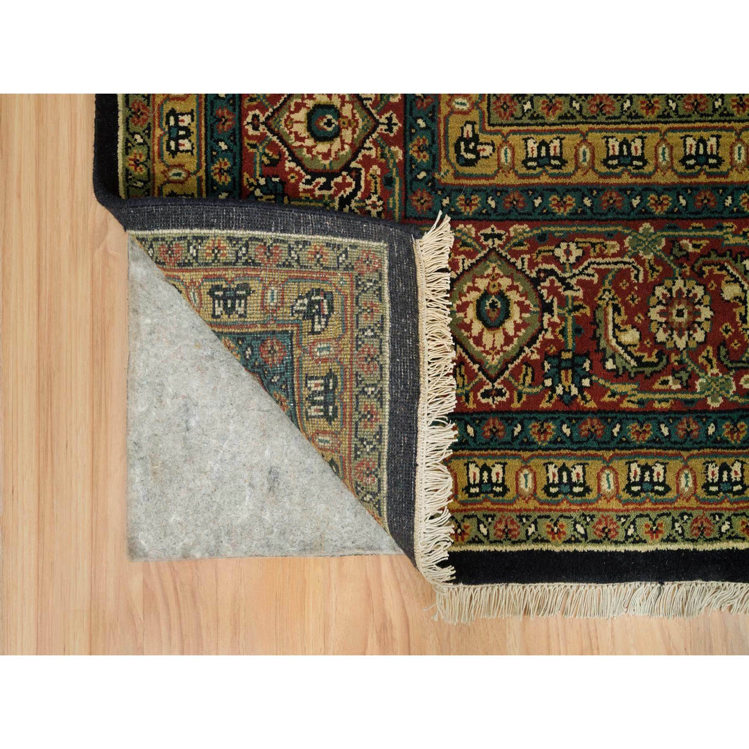 8'1" x 10'1" New Hand Knotted Black Cotton Rectangle Oriental Rug - MOA10265938