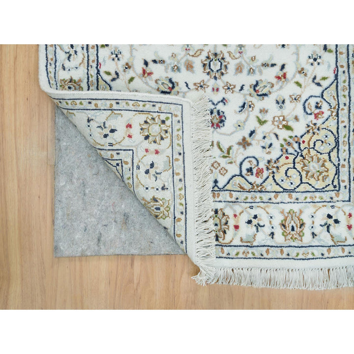 2'8" x 8'4" New Hand Knotted Ivory Cotton Runner Oriental Rug - MOA10265985