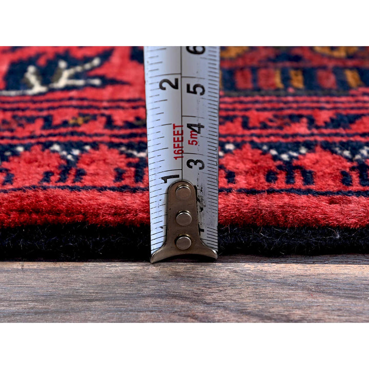 5'3" x 6'11" New Hand Knotted Red Wool Rectangle Oriental Rug - MOA102659