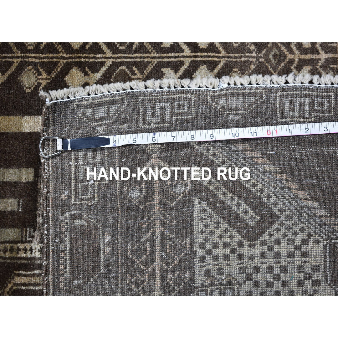 2'8" x 4'1" New Hand Knotted Brown Wool Rectangle Oriental Rug - MOA10266078