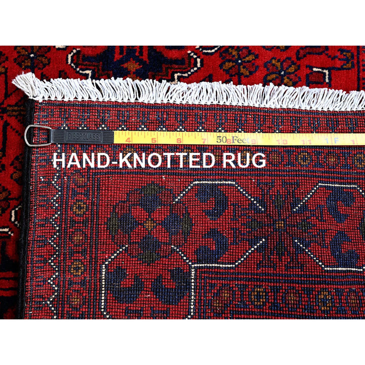 5'0" x 6'11" New Hand Knotted Red Wool Rectangle Oriental Rug - MOA102661