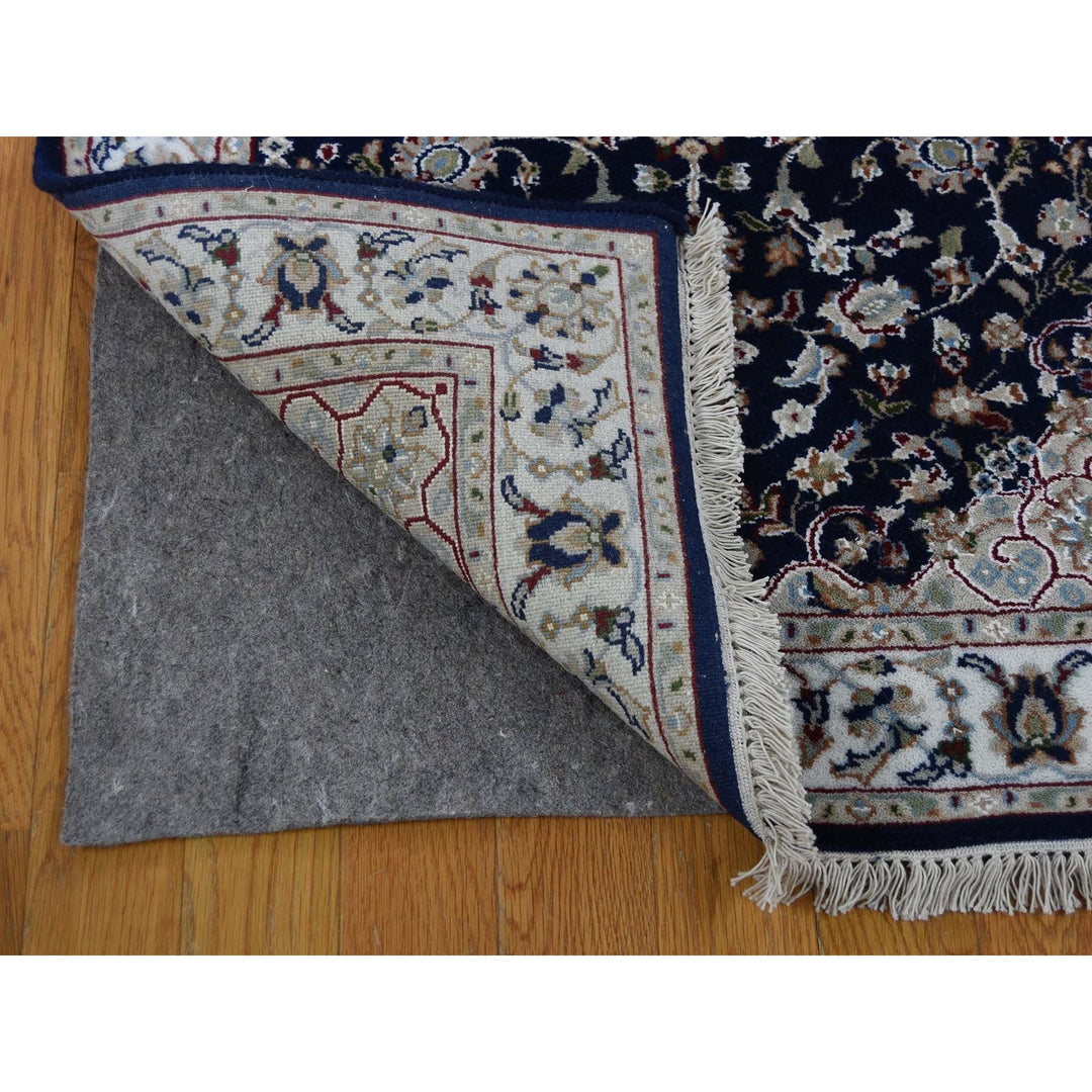 3'0" x 18'0" New Hand Knotted Blue Wool Runner Oriental Rug - MOA10266228