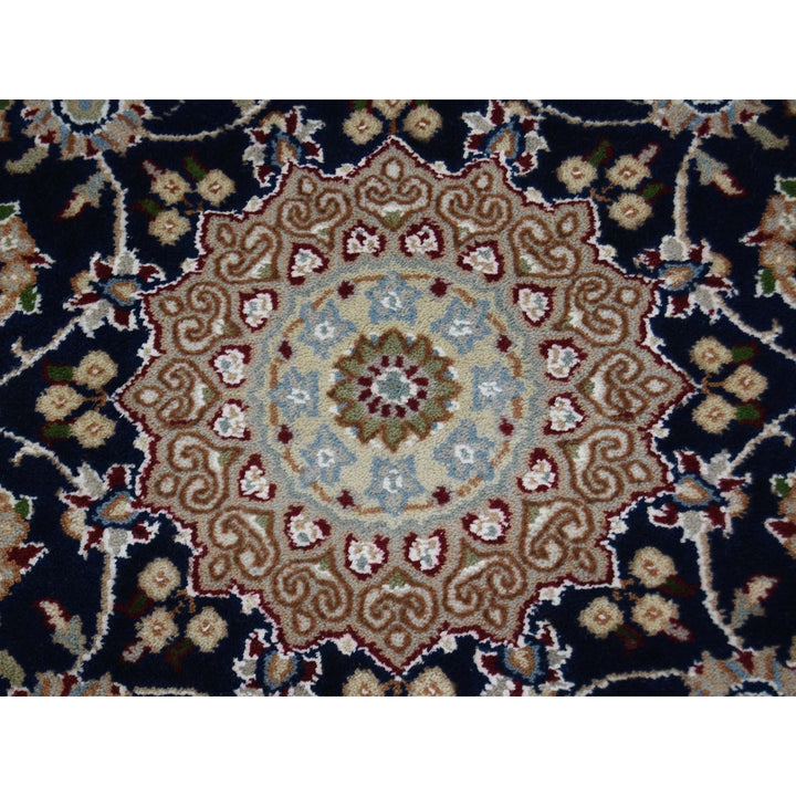 3'0" x 18'0" New Hand Knotted Blue Wool Runner Oriental Rug - MOA10266228