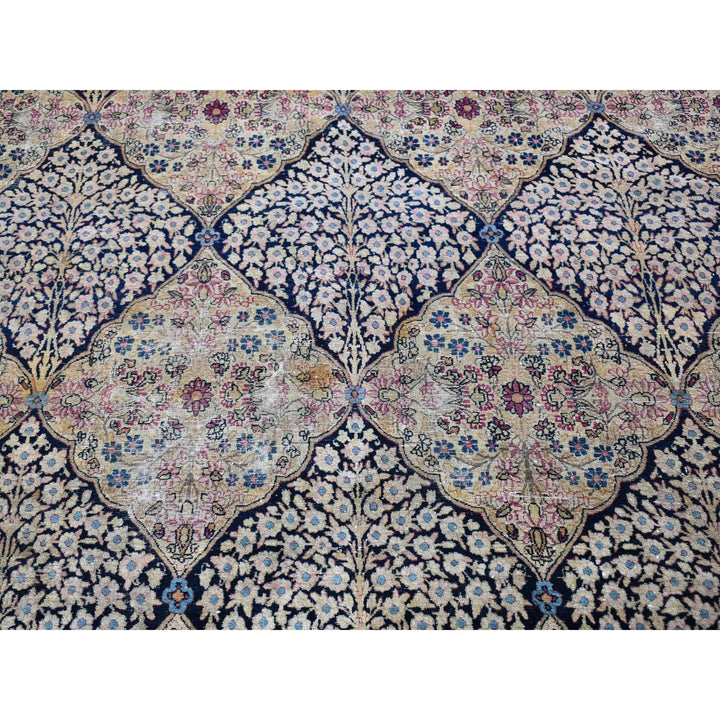 7'0" x 10'5" Vintage Hand Knotted Beige Wool Rectangle Oriental Rug - MOA10266259