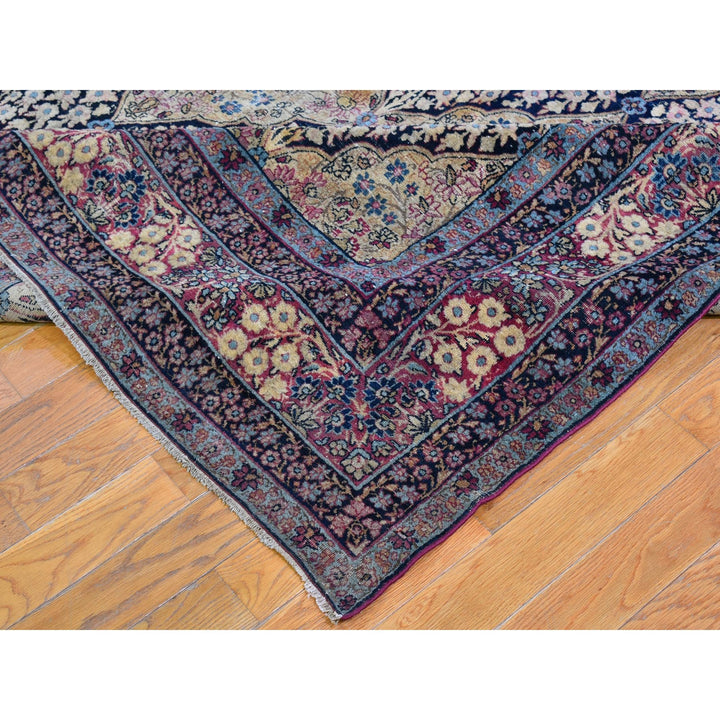 7'0" x 10'5" Vintage Hand Knotted Beige Wool Rectangle Oriental Rug - MOA10266259