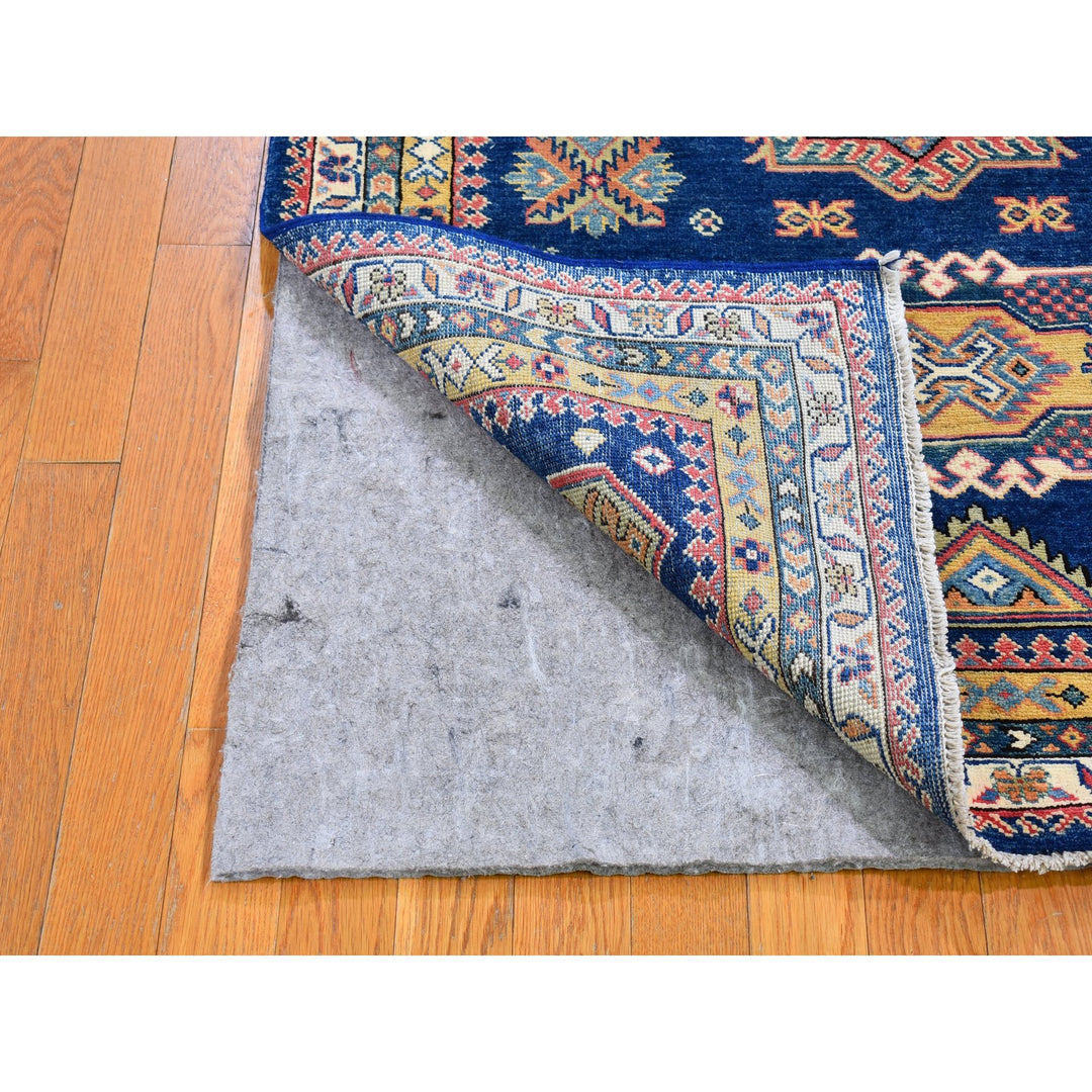 3'9" x 5'9" New Hand Knotted Blue Wool Rectangle Oriental Rug - MOA10266282