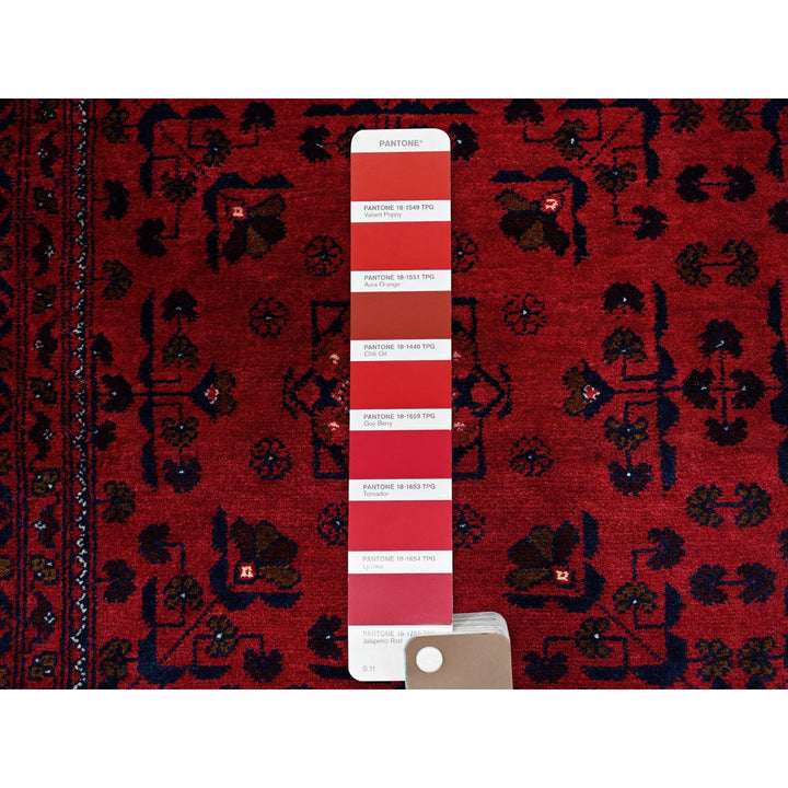 4'11" x 6'4" New Hand Knotted Red Wool Rectangle Oriental Rug - MOA102662