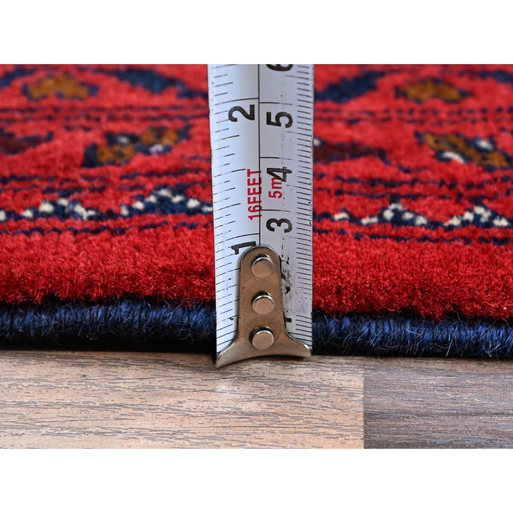 4'11" x 6'4" New Hand Knotted Red Wool Rectangle Oriental Rug - MOA102662