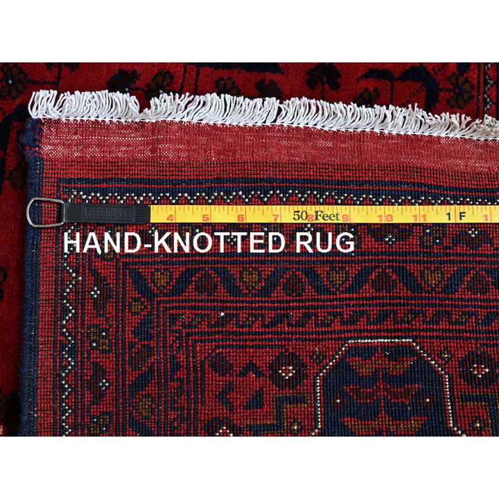 4'11" x 6'4" New Hand Knotted Red Wool Rectangle Oriental Rug - MOA102662