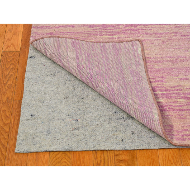 12'1" x 15'2" New Hand Knotted Pink Wool Rectangle Oriental Rug - MOA10266466