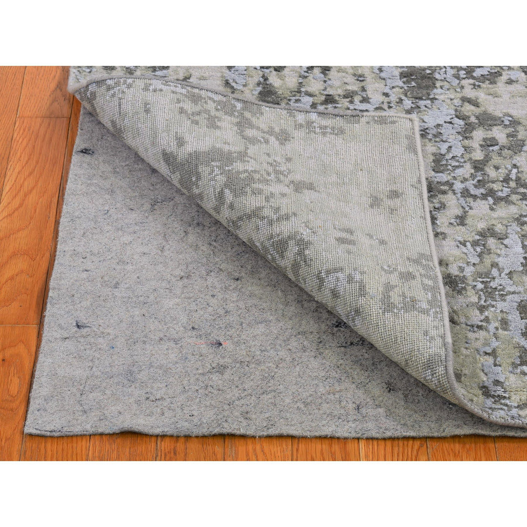 3'0" x 5'2" New Hand Knotted Grey Wool Rectangle Oriental Rug - MOA10266568