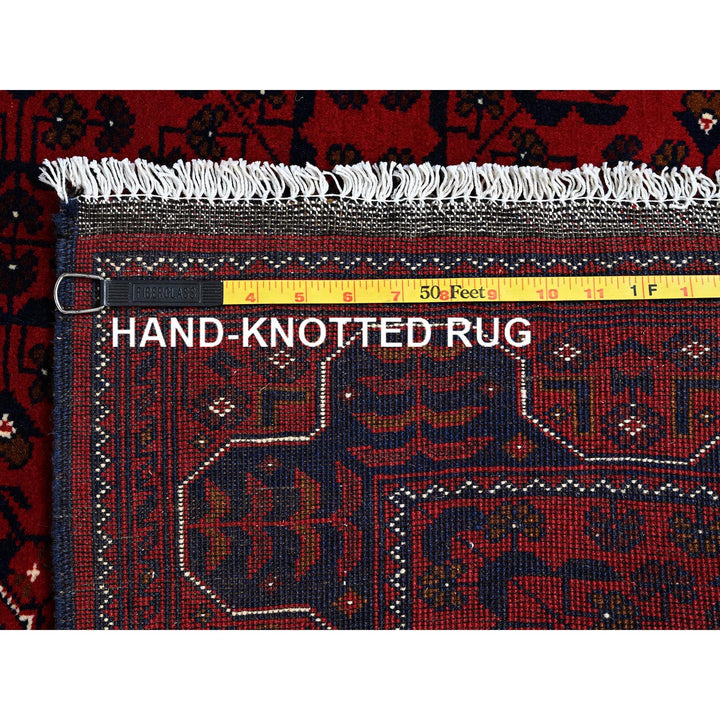 4'1" x 5'10" New Hand Knotted Red Wool Rectangle Oriental Rug - MOA102665