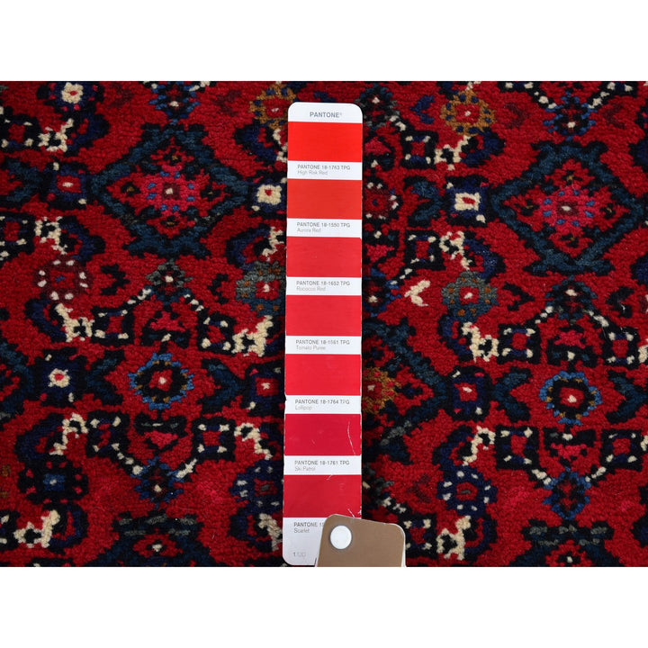 2'8" x 13'3" Vintage Hand Knotted Red Wool Runner Oriental Rug - MOA10266605