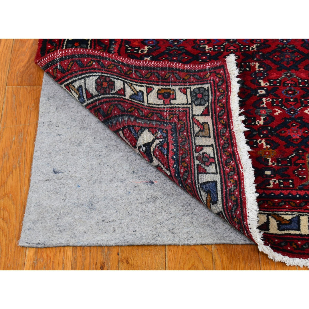 2'8" x 13'3" Vintage Hand Knotted Red Wool Runner Oriental Rug - MOA10266605