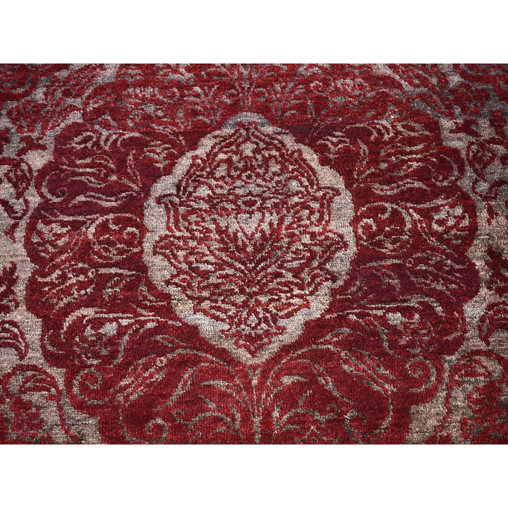 3'2" x 5'7" New Hand Knotted Red Wool Rectangle Oriental Rug - MOA10266663