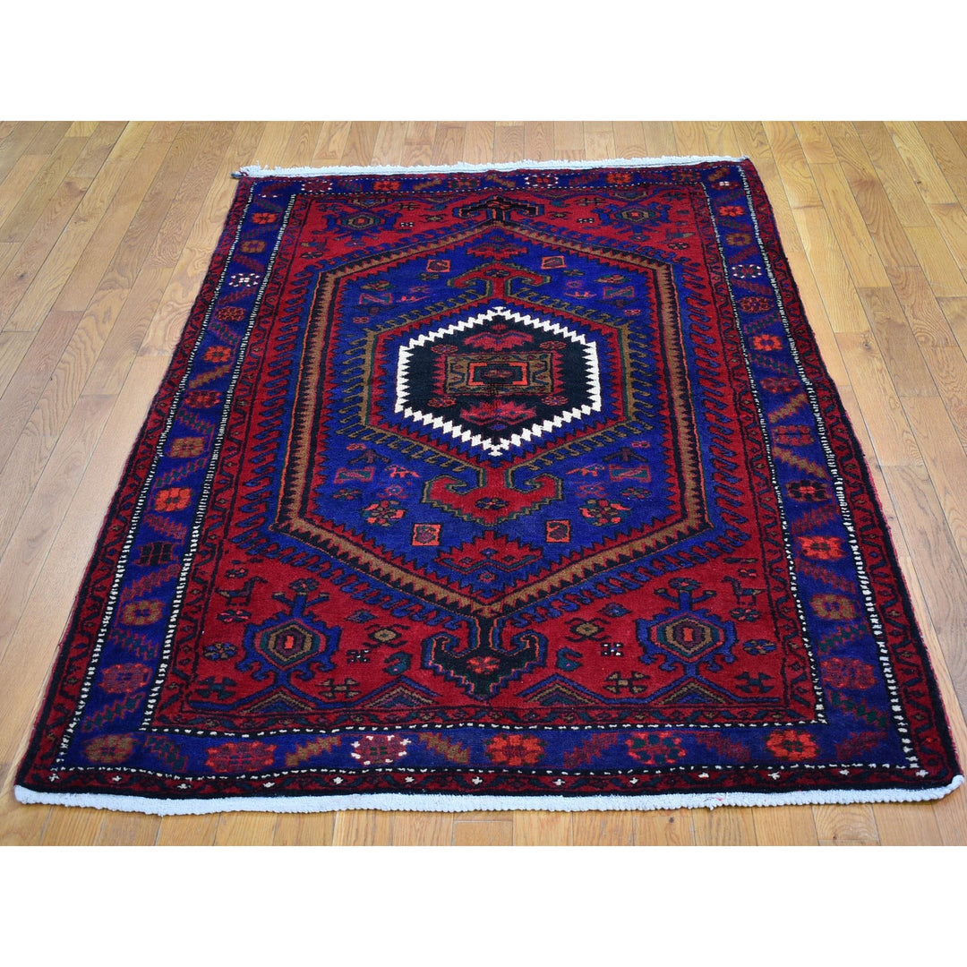 4'6" x 6'8" New Hand Knotted Red Wool Rectangle Oriental Rug - MOA10266672