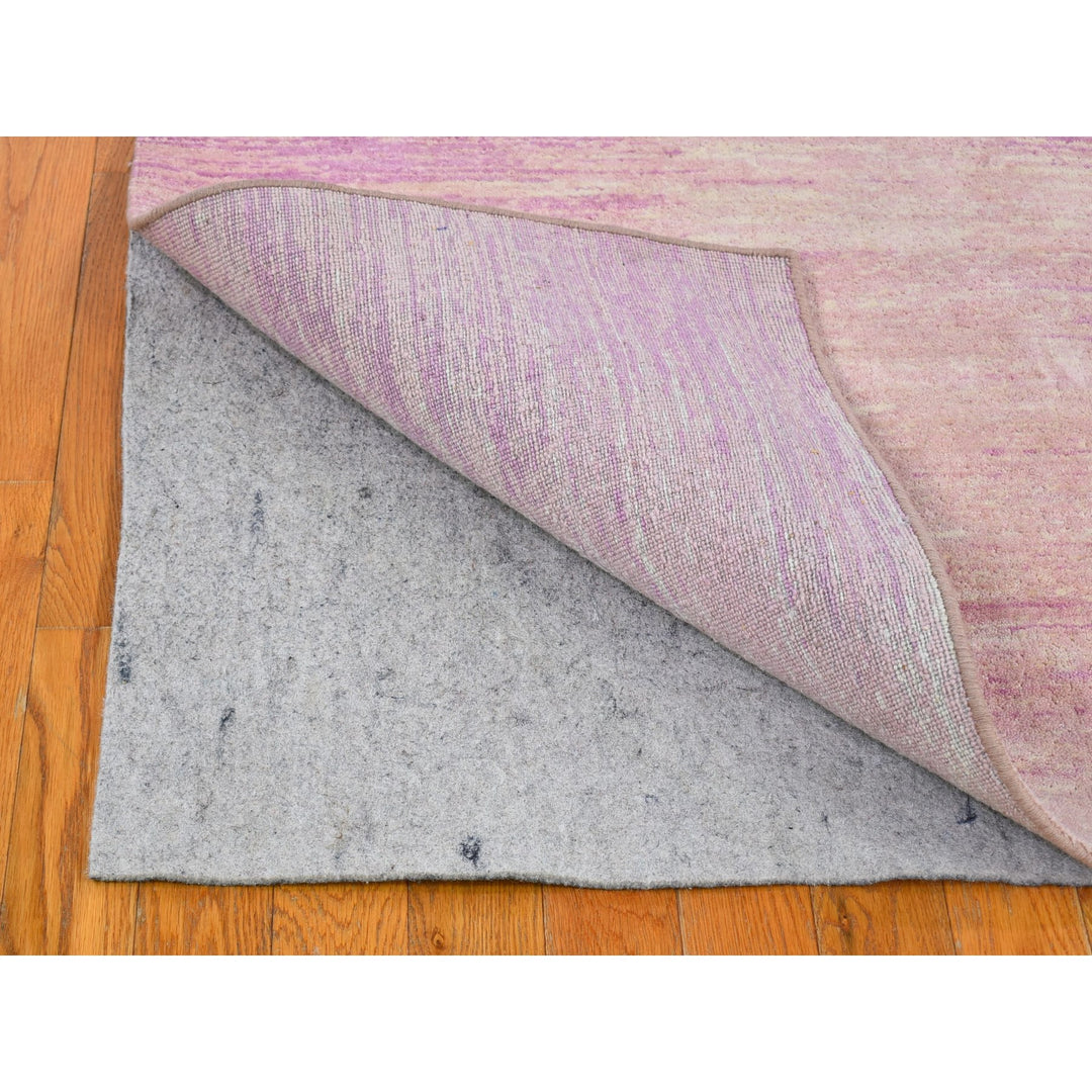 4'1" x 6'2" New Hand Knotted Pink Wool Rectangle Oriental Rug - MOA10266710