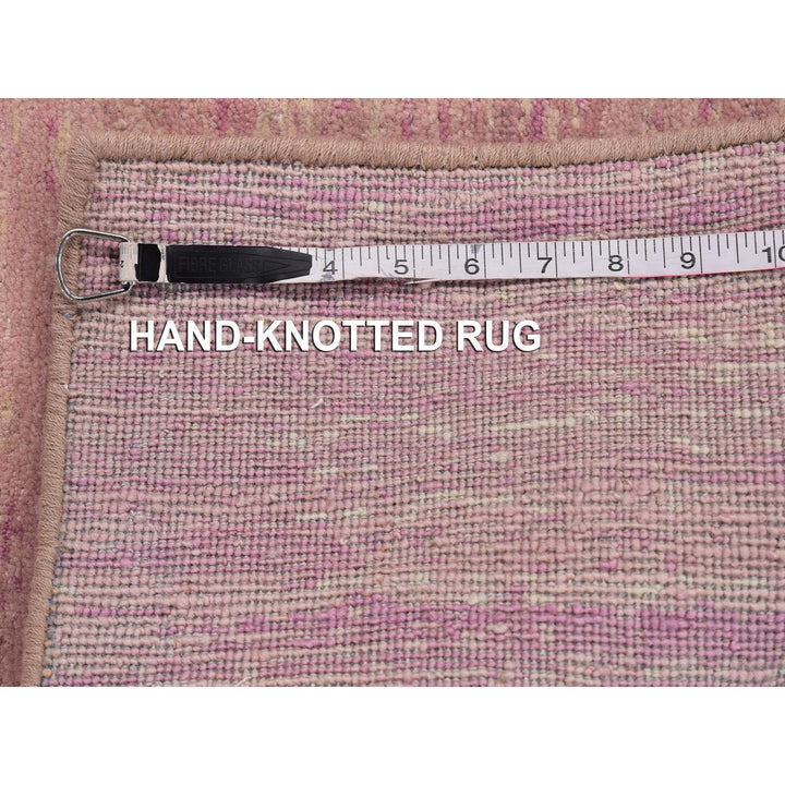 3'1" x 5'4" New Hand Knotted Pink Wool Rectangle Oriental Rug - MOA10266752