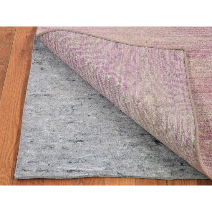 2'7" x 8'5" New Hand Knotted Pink Wool Runner Oriental Rug - MOA10266760