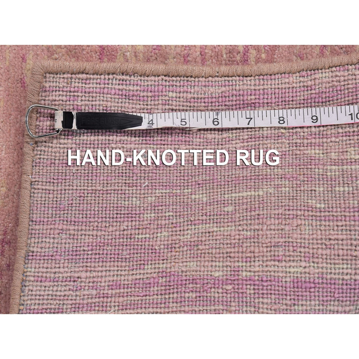 3'1" x 5'5" New Hand Knotted Pink Wool Rectangle Oriental Rug - MOA10266762