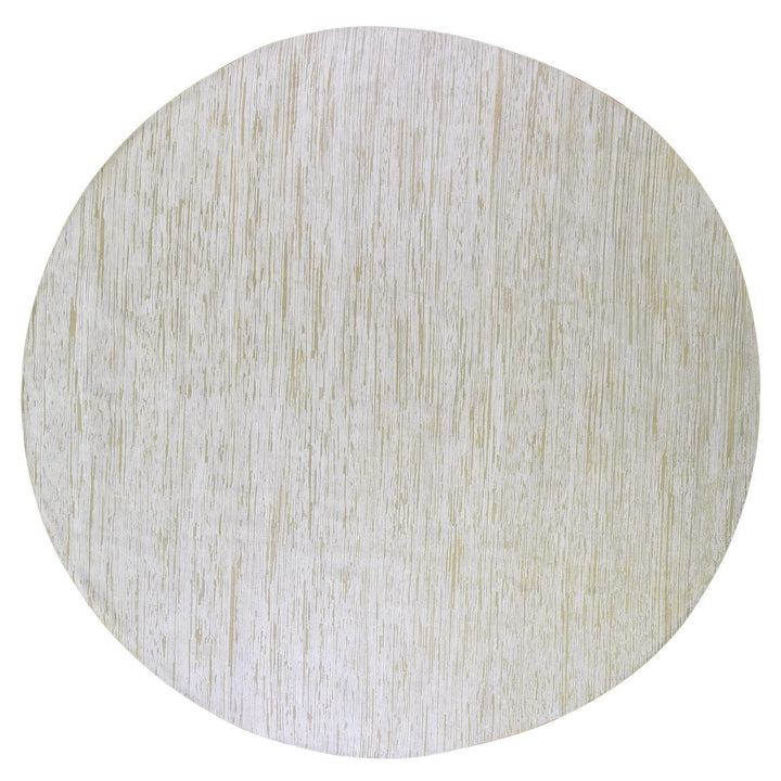 12'0" x 12'0" New Hand Knotted Ivory Wool & Silk Round Oriental Rug - MOA10266798