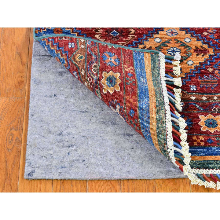 2'8" x 8'3" New Hand Knotted Red Wool Runner Oriental Rug - MOA10266828