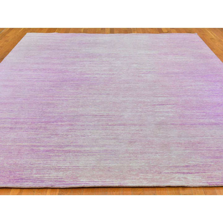 10'0" x 14'2" New Hand Knotted Pink Wool Rectangle Oriental Rug - MOA10266848