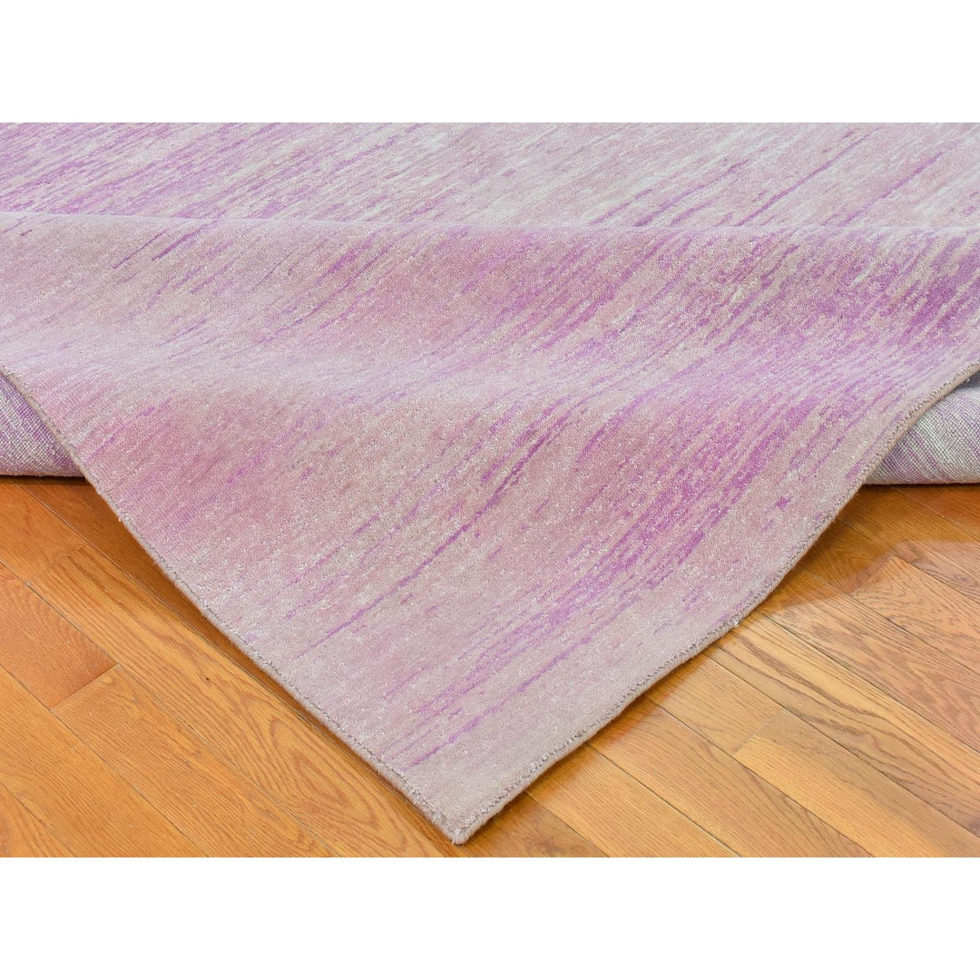 10'0" x 14'2" New Hand Knotted Pink Wool Rectangle Oriental Rug - MOA10266848