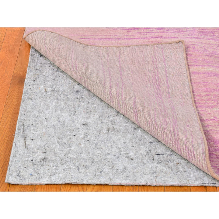 10'0" x 14'2" New Hand Knotted Pink Wool Rectangle Oriental Rug - MOA10266848