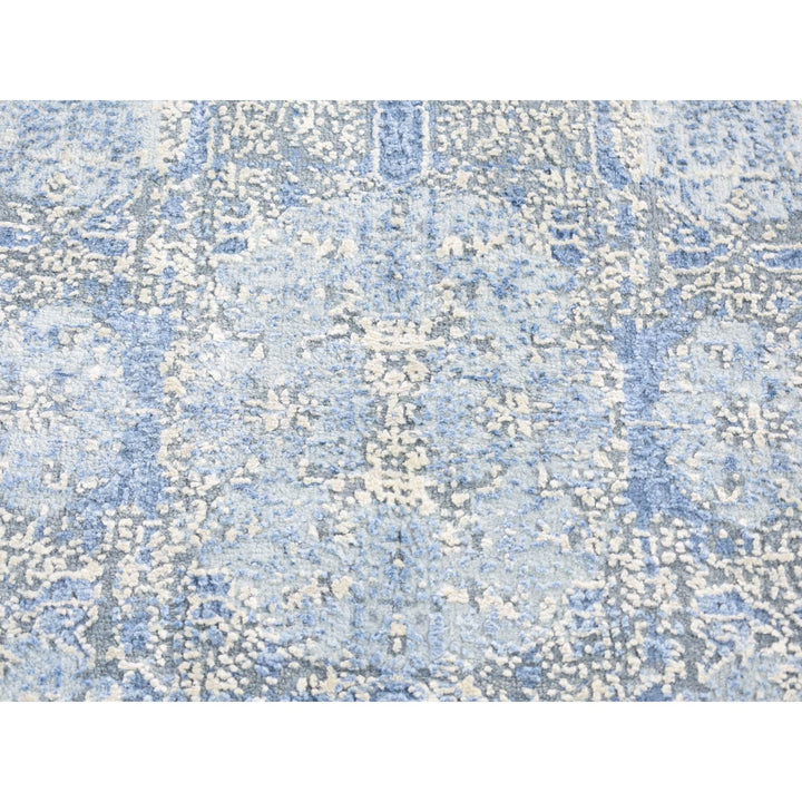 2'0" x 3'0" New Hand Knotted Blue Wool & Silk Rectangle Oriental Rug - MOA10266965