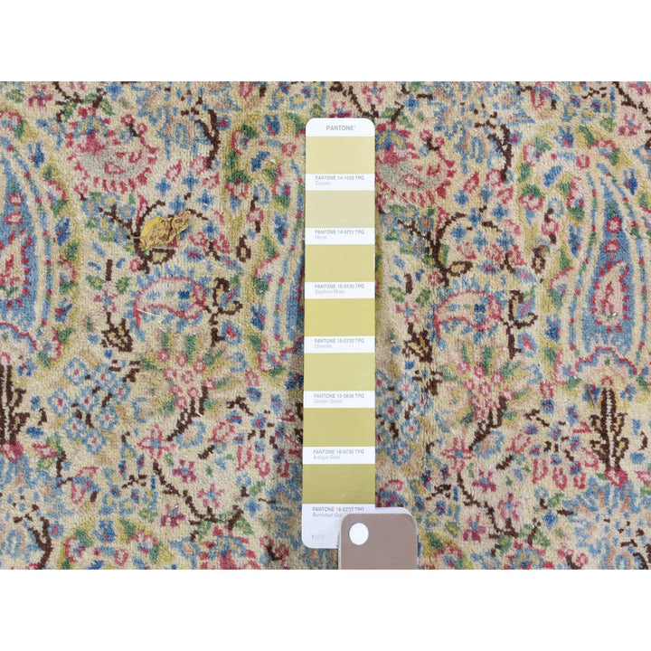 10'0" x 13'0" Vintage Hand Knotted Ivory Wool Rectangle Oriental Rug - MOA10266998