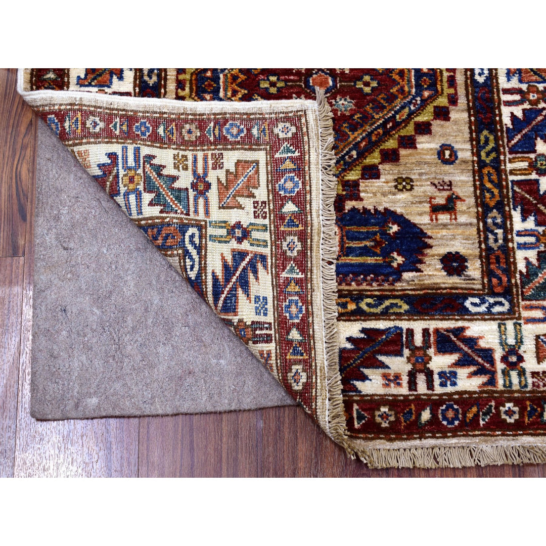 2'8" x 10'0" New Hand Knotted Beige Wool Runner Oriental Rug - MOA10267085