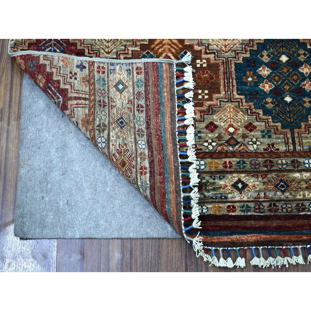 2'9" x 8'0" New Hand Knotted Brown Wool Runner Oriental Rug - MOA10267095