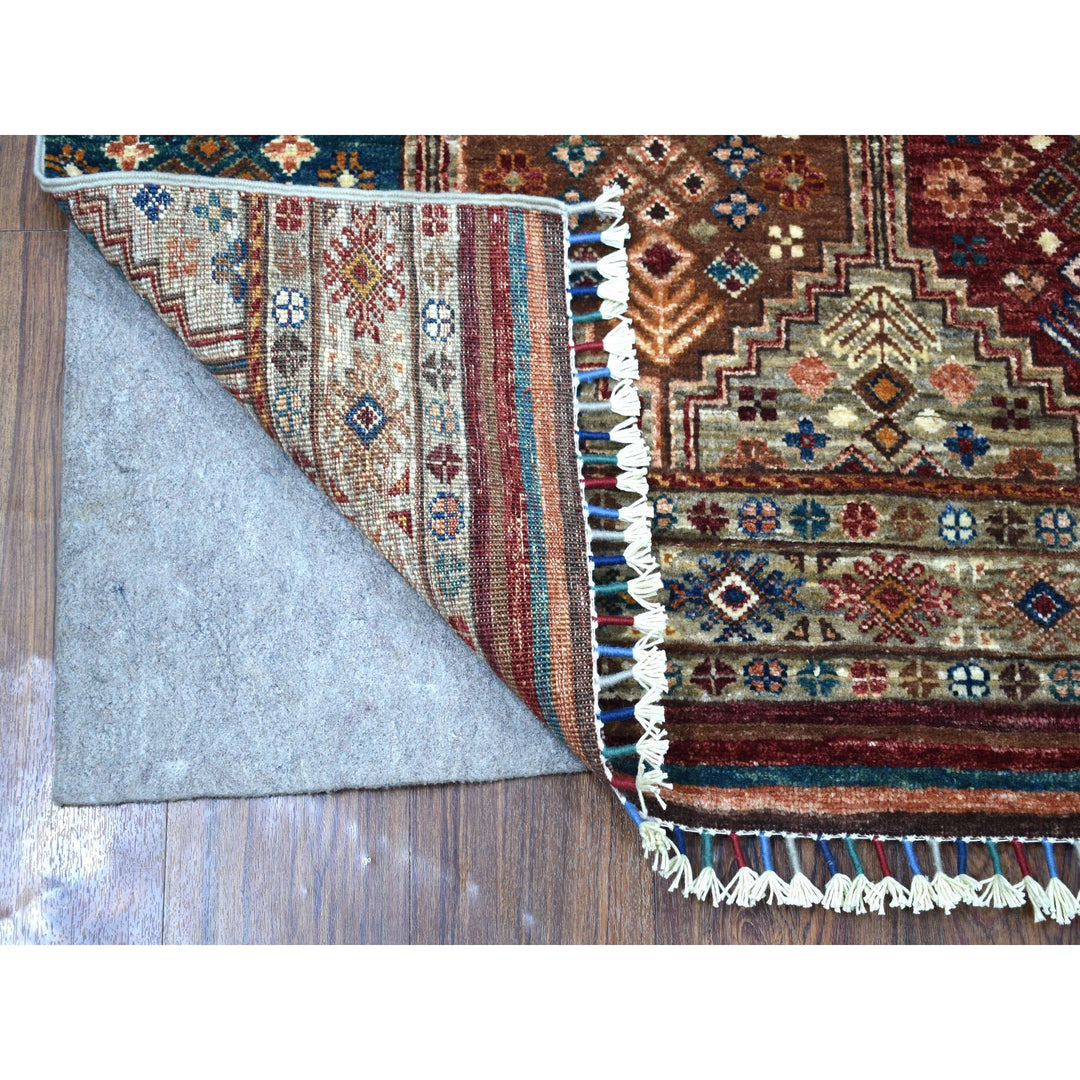 2'9" x 8'0" New Hand Knotted Grey Wool Runner Oriental Rug - MOA10267120