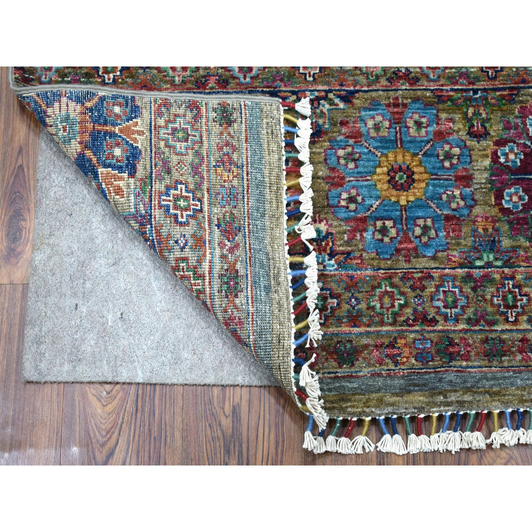 2'7" x 8'0" New Hand Knotted Grey Wool Runner Oriental Rug - MOA10267122