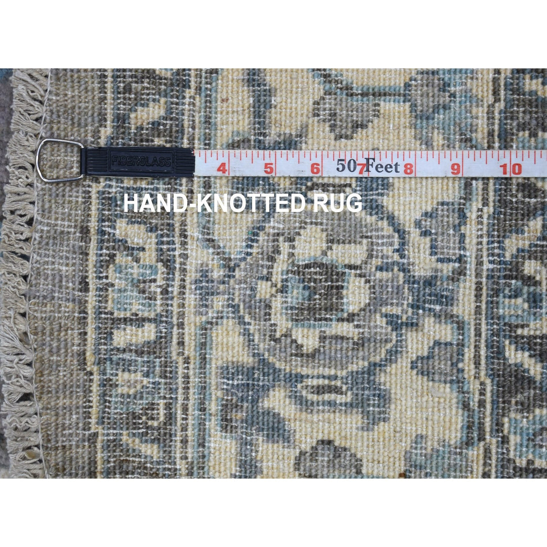 6'0" x 6'1" New Hand Knotted Grey Wool Round Oriental Rug - MOA10267188