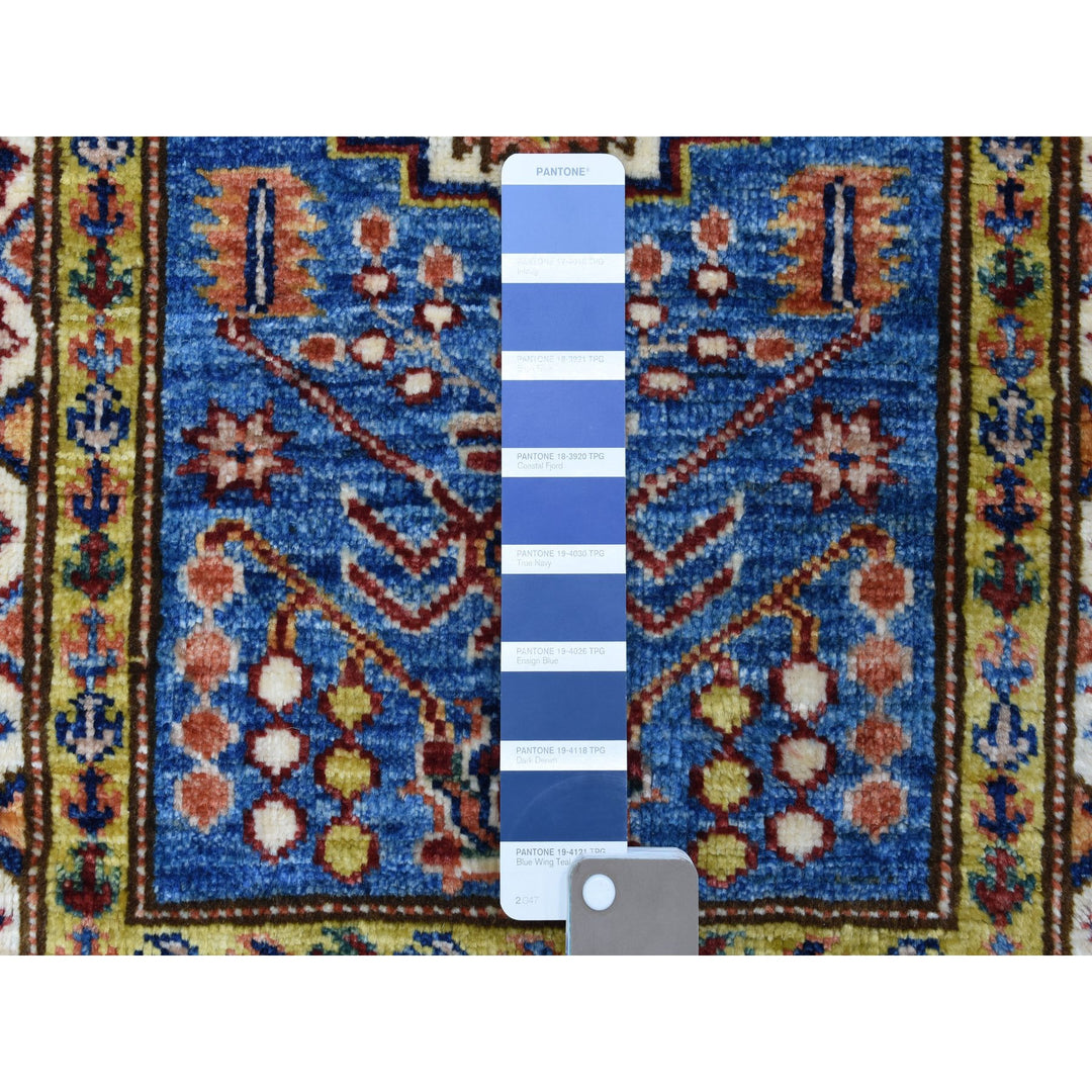 2'0" x 2'10" New Hand Knotted Blue Cotton Rectangle Oriental Rug - MOA10267623