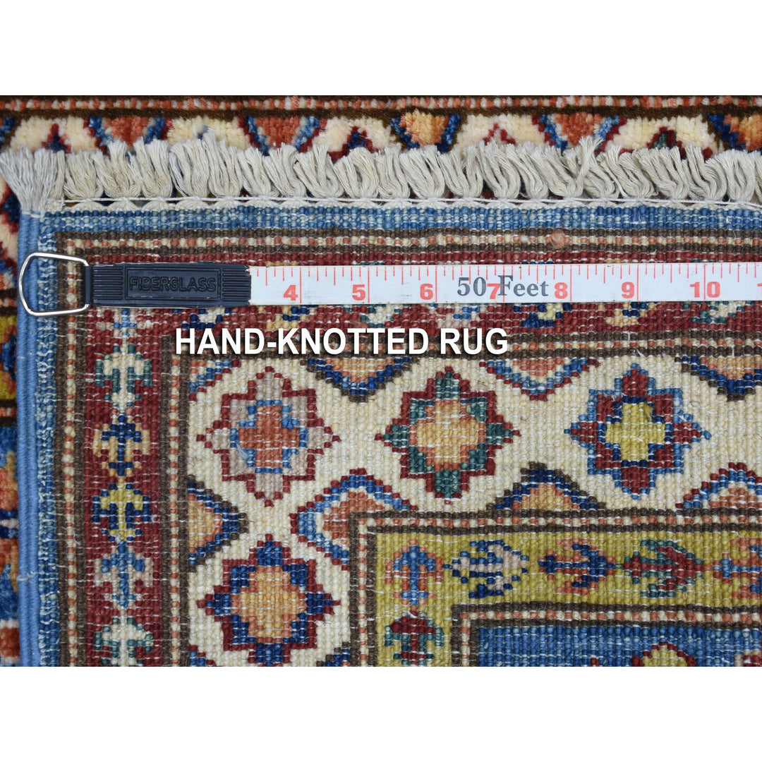 2'0" x 2'10" New Hand Knotted Blue Wool Rectangle Oriental Rug - MOA10267623