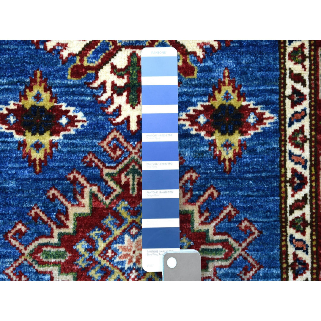 2'6" x 8'8" New Hand Knotted Blue Wool Runner Oriental Rug - MOA10267654