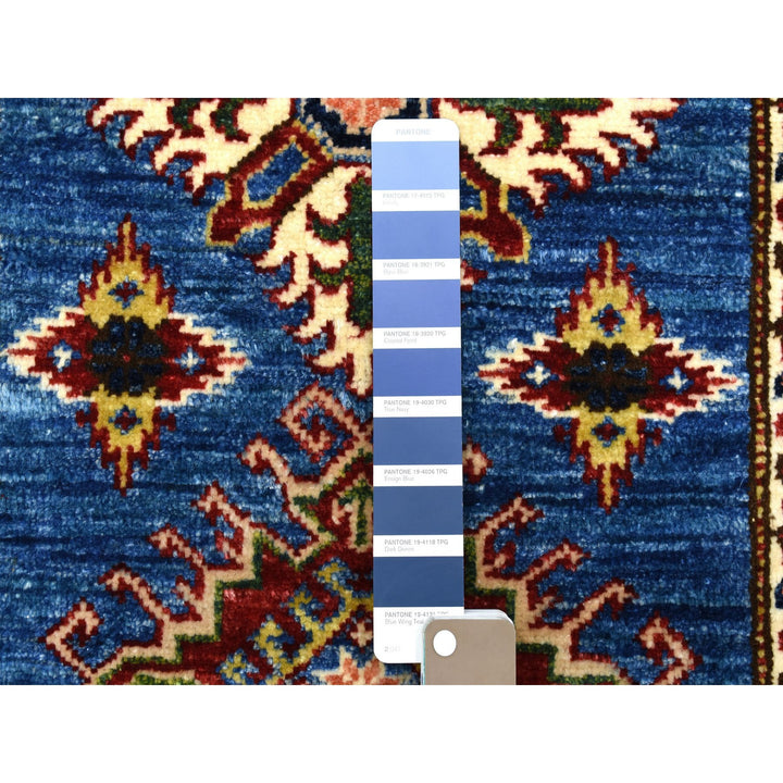 2'7" x 8'7" New Hand Knotted Blue Wool Runner Oriental Rug - MOA10267660