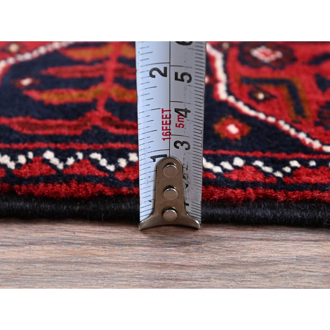 2'2" x 5'4" New Hand Knotted Red Wool Runner Oriental Rug - MOA102677