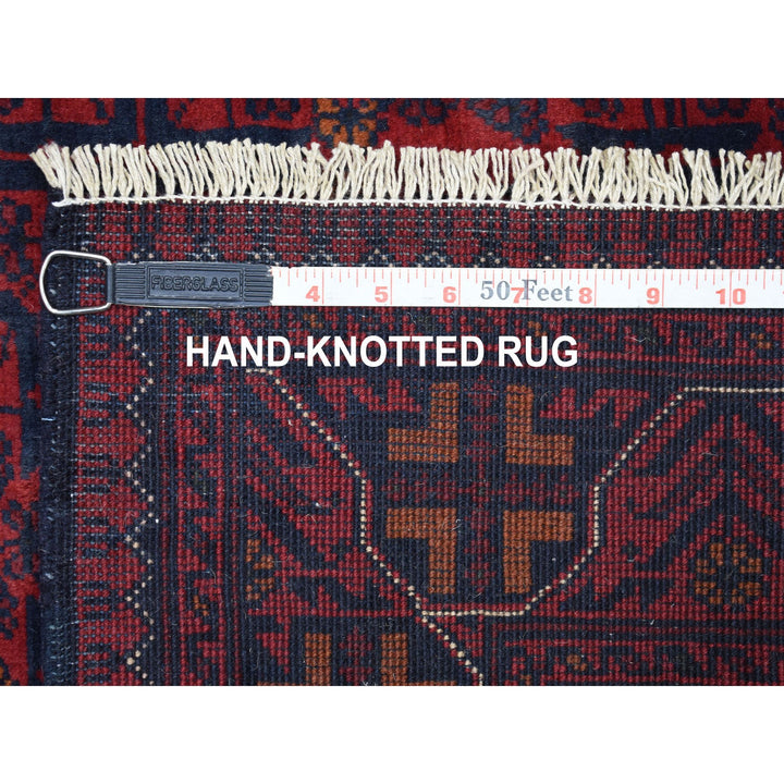 4'2" x 6'5" New Hand Knotted Red Wool Rectangle Oriental Rug - MOA10267803