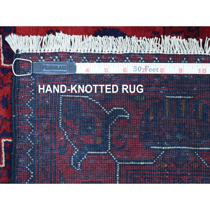 3'3" x 4'8" New Hand Knotted Red Wool Rectangle Oriental Rug - MOA10267816